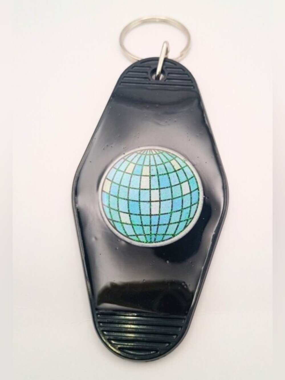 Disco Ball Motel Keychain – Retro Y2K Rave Party Keyring
